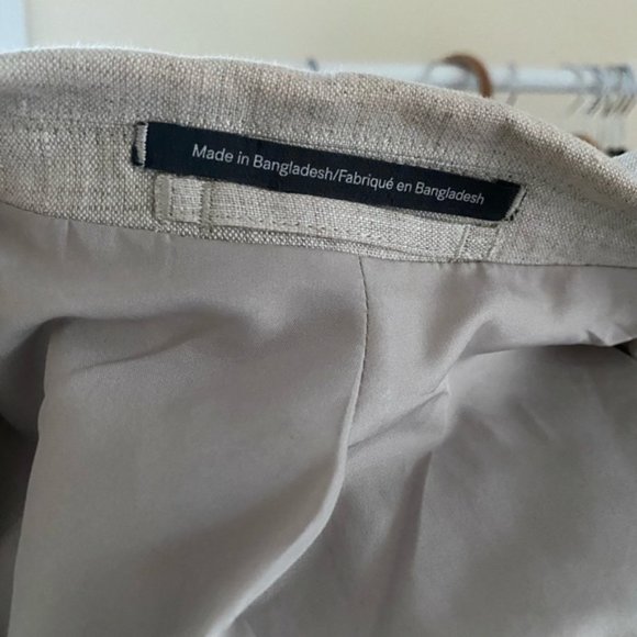 H&M Slim Fit Linen Blazer Light Beige 42R - Picture 8 of 8